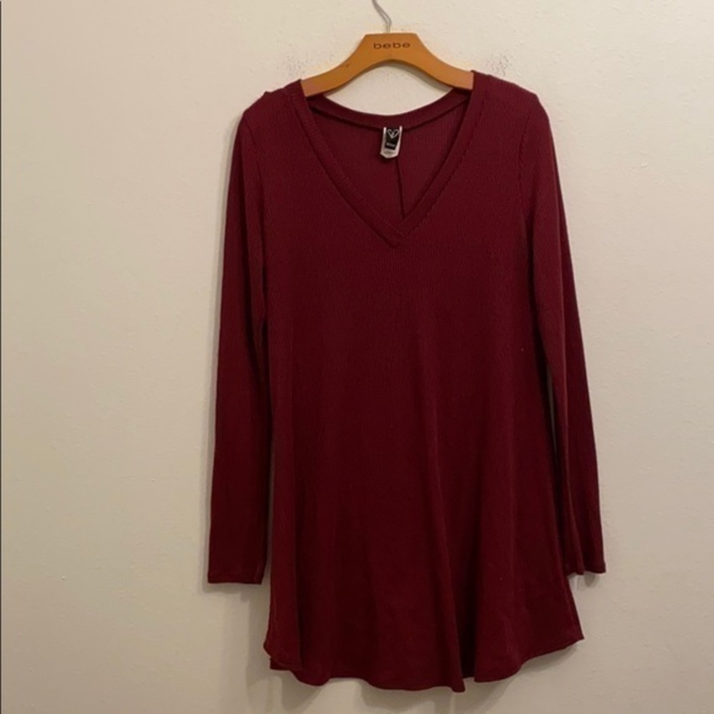 WINDSOR SOLID RED LONG SLEEVE DRESS LARGE